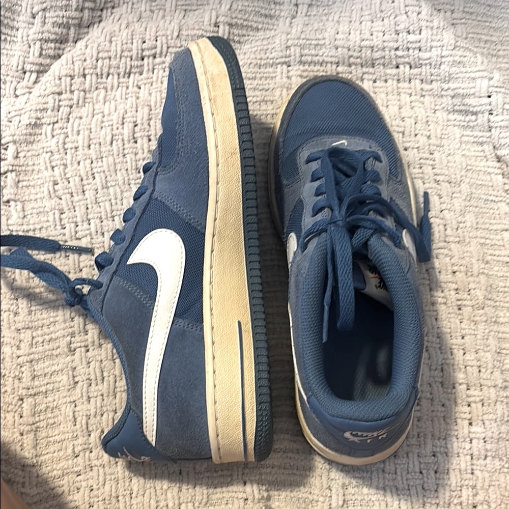 Nike Blue and Cream Sneakers